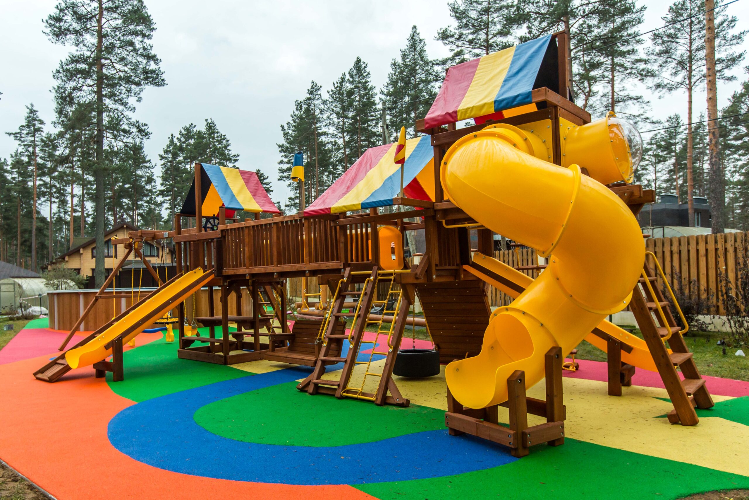 Установка детской площадки в Ленинградской области, Сосново