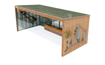 Беседка с рисунком